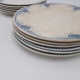 12 assiettes Terre de Fer U&C Sarreguemines