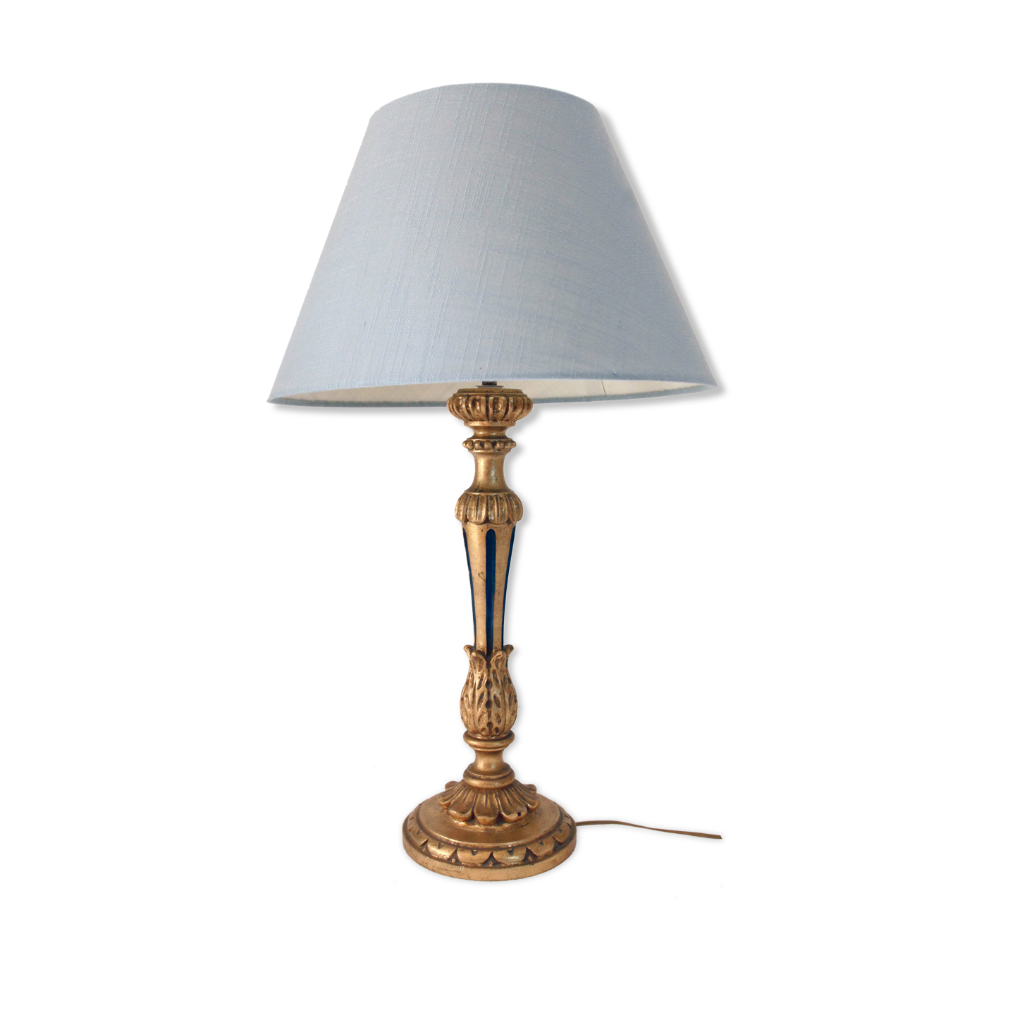 Lampe en bois doré