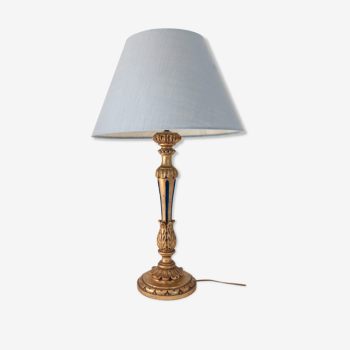 Golden wooden lamp