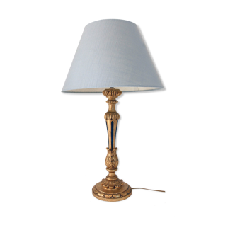 Lampe en bois doré