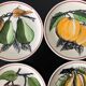 6 dessert plates fruit earthenware from Gien Cordon Rouge