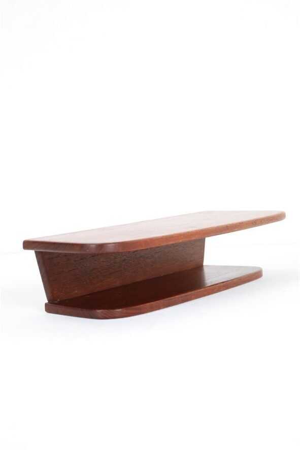 Set consisting of mid-century teak wall mirror and shelf / Danish modern design / 1960s