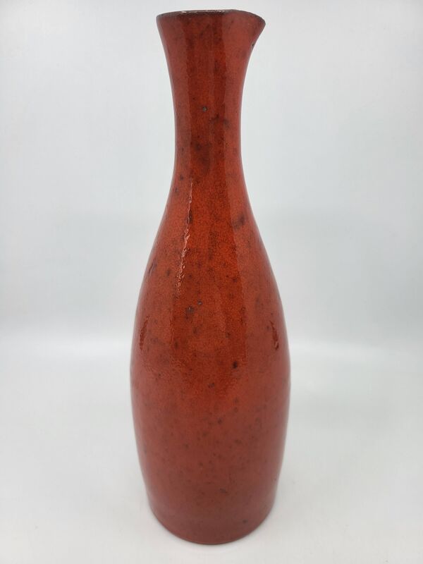 Vase Robert Picault en Grès émail Rouge Français Vallauris Côte-d'Azur 1950