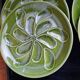 Set of 6 green oyster plates 25 cm – C.E.S France – Very good condition