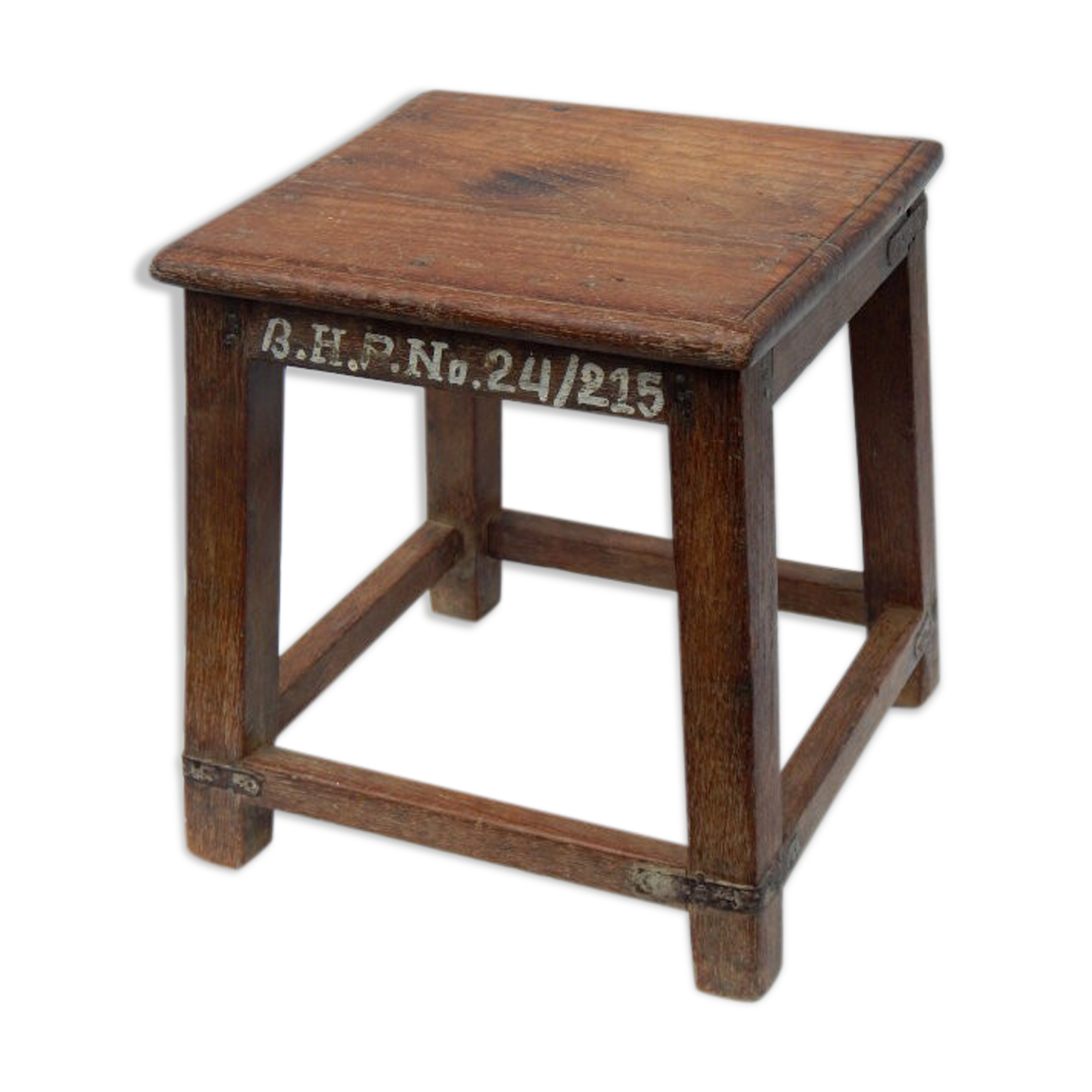 RestIng Stool Plant Old Teck Patina Brown 28.5x27x31cm