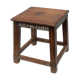 RestIng Stool Plant Old Teck Patina Brown 28.5x27x31cm