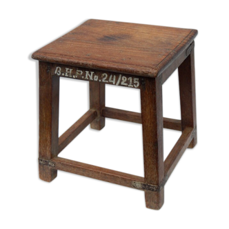RestIng Stool Plant Old Teck Patina Brown 28.5x27x31cm
