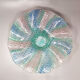 Pink and Green Centerpiece in Murano Glass by Linea Arte Murano 1960