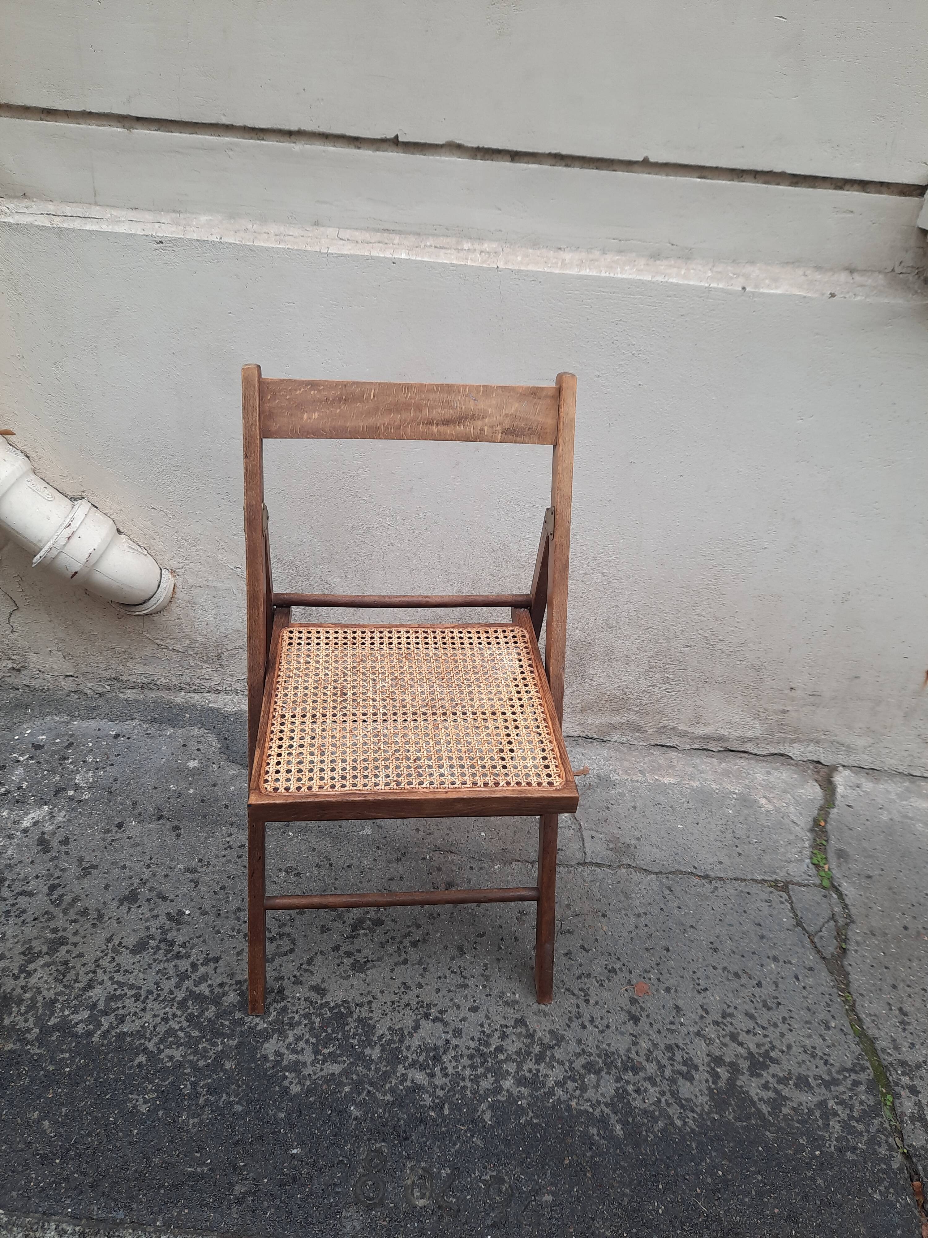 Cannage folding chair
