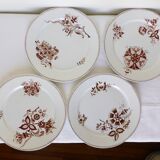 4 flat plates from Sarreguemines, Danish model
