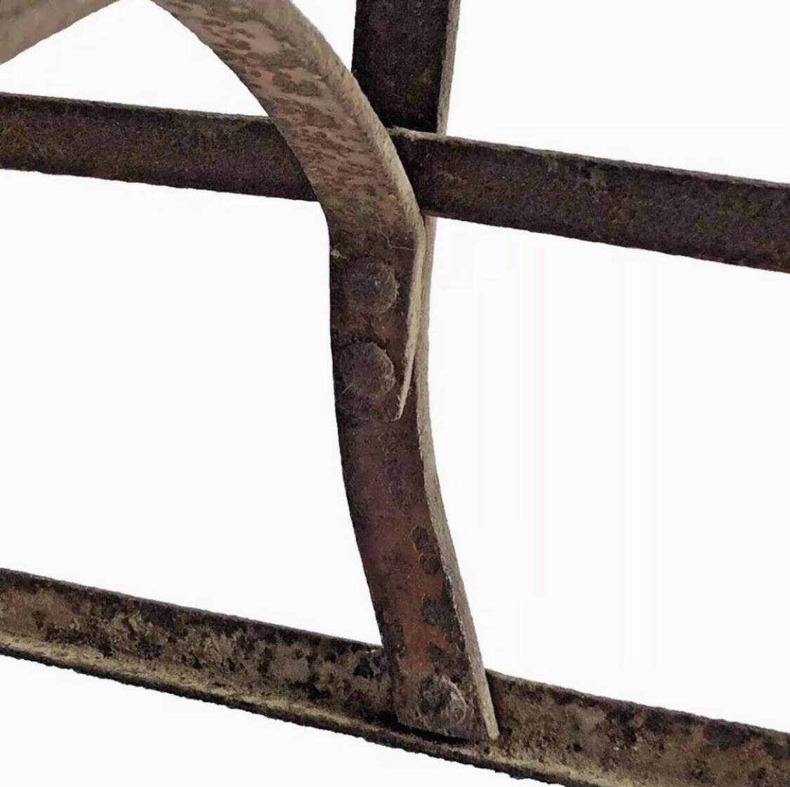 Old Alsatian wrought iron wood sled sled 19th century
