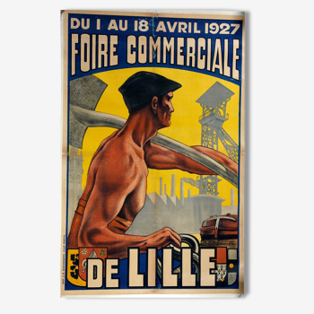 Affiche originale Foire de Lille 1927