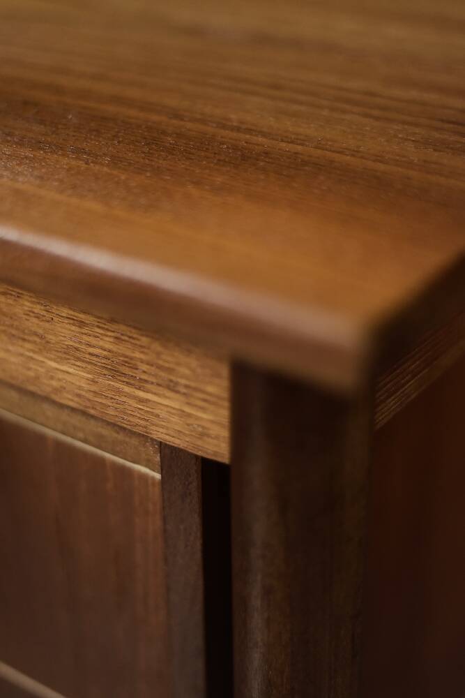 Vintage Scandinavian modern teak desk from the 1960s with drawers.