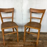 Paire de chaises bistrot troquet Fischel 1950