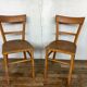 Paire de chaises bistrot troquet Fischel 1950