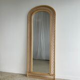 Rattan foot mirror with braces H:2m