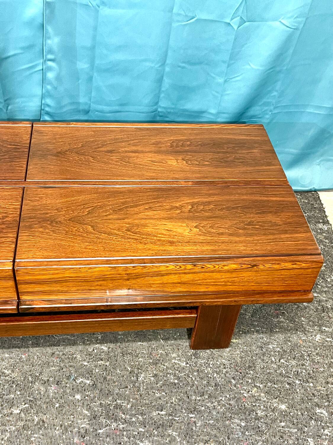 Michelucci Giovanni coffee table, Italian design, rosewood