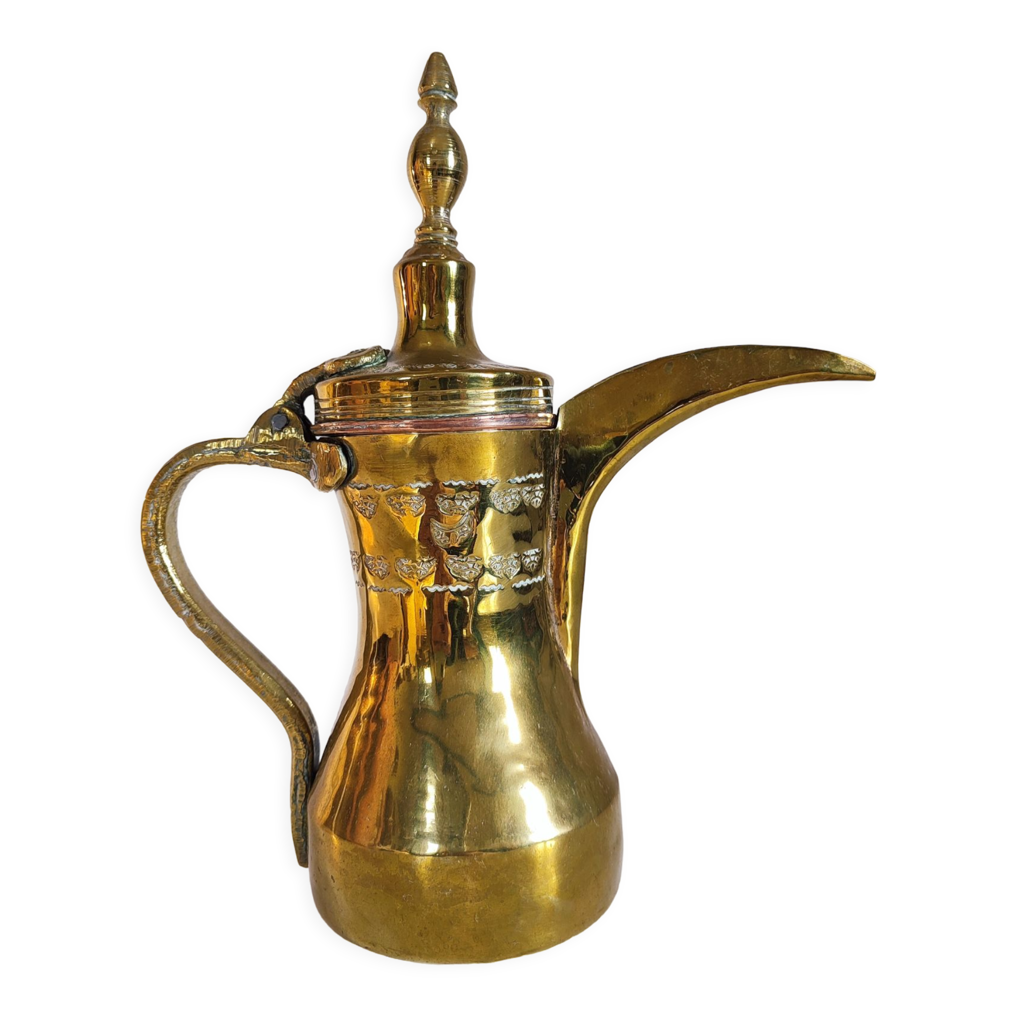 Brass coffee maker Saudi Arabia 19th