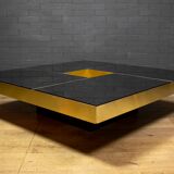 Mirror coffee table "Shilling" by Giovanni Ausenda & Guido Baldi Grossi, Italy 1970