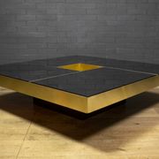 Mirror coffee table "Shilling" by Giovanni Ausenda & Guido Baldi Grossi, Italy 1970