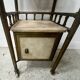 Art Deco bedside table in brass and veined marble, 20th century