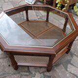 Octagonal table in cherry tree