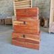 3 nesting chests in solid acacia