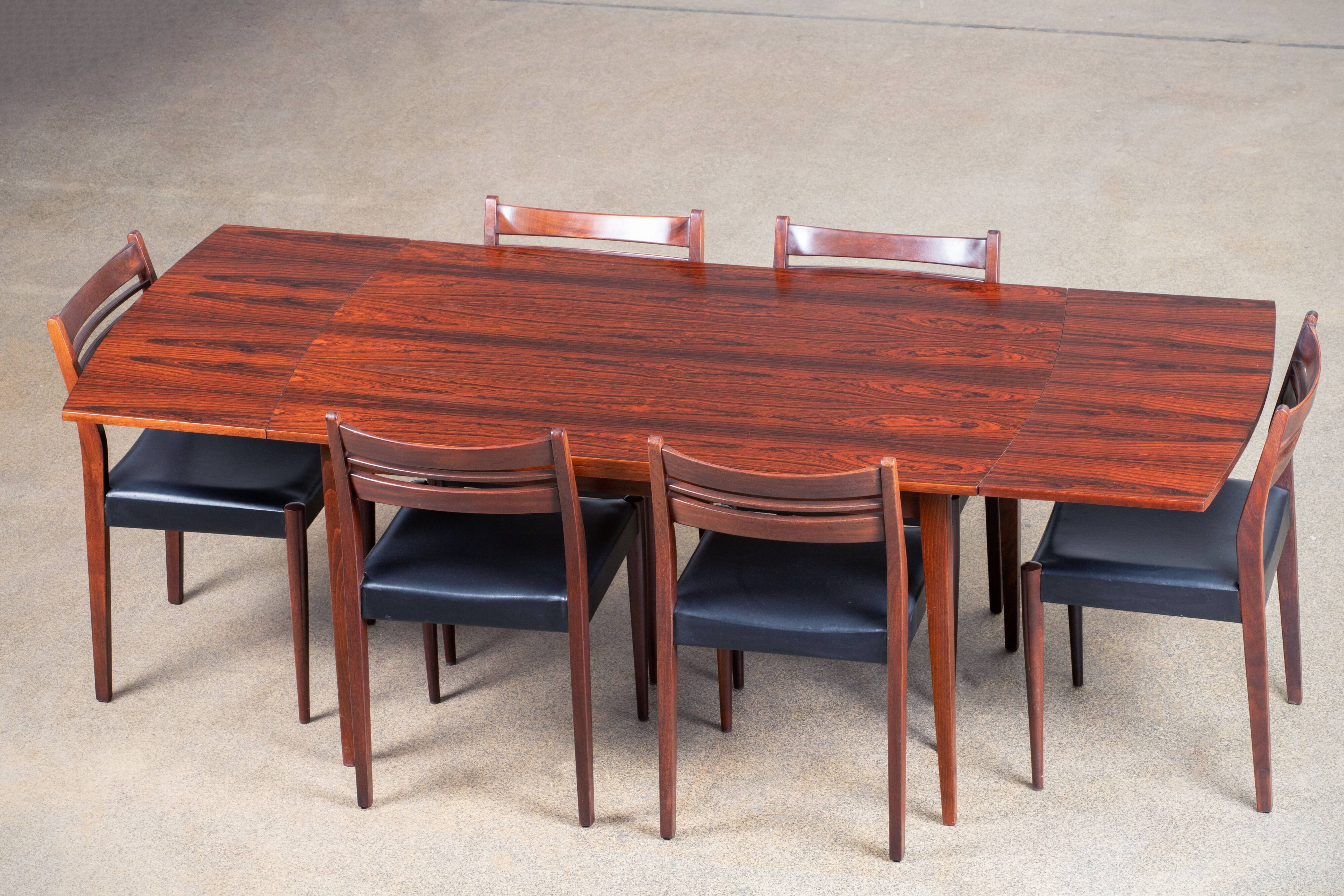 Table extensible scandinave en palissandre