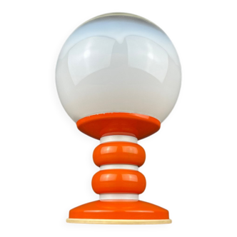 White opaline glass table lamp, Italy, 1970s