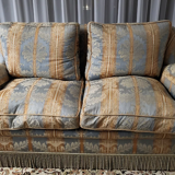 Jacquard fabric sofa with feather filling