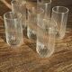 Set of 6 orangeade glasses in ribbed glass