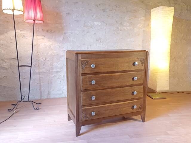 Vintage art deco chest of drawers 1940 - 1950