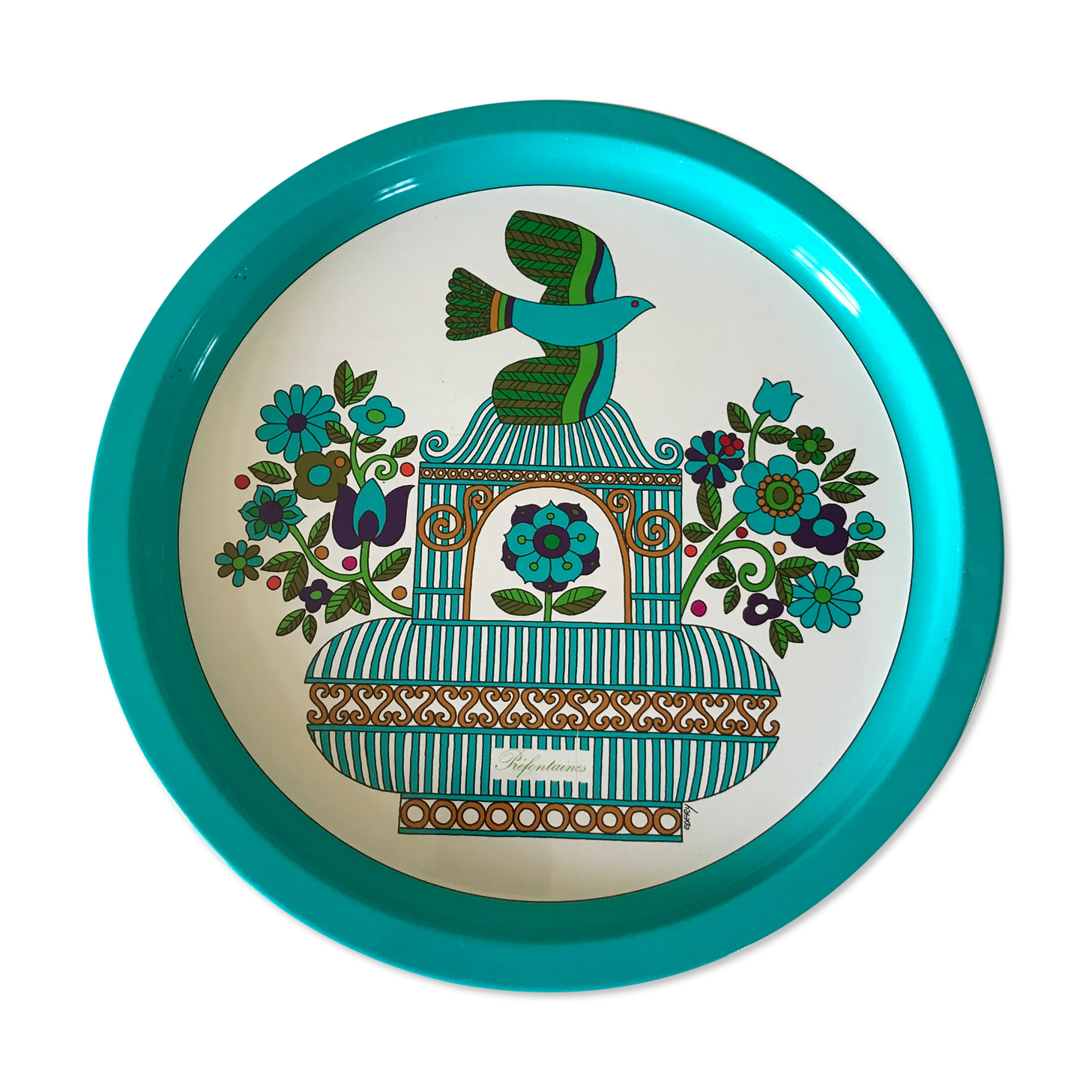 Plateau prefontaine vintage design 1970