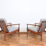 Danish teak lounge chairs, set of 2.