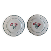 Paire d'assiettes dessert en faïence céranord modèle Gigi