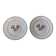 Pair of Ceranord earthenware dessert plates, Gigi model