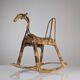 Children's rocking horse made of bamboo and rattan 1960s