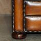Chesterfield leather sofa, Art Deco style, fully restored.
