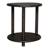 Turned wood coffee table, wooden side table, bedside table.