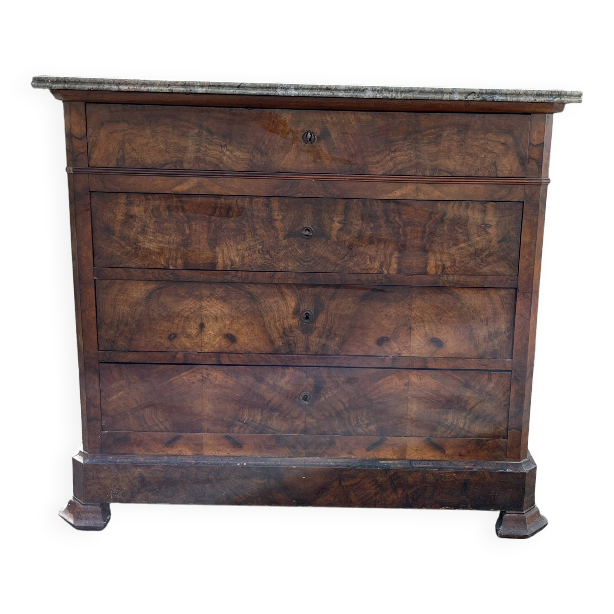 Beautiful chest of drawers from the Restoration / Louis-Philippe period, 19th century
