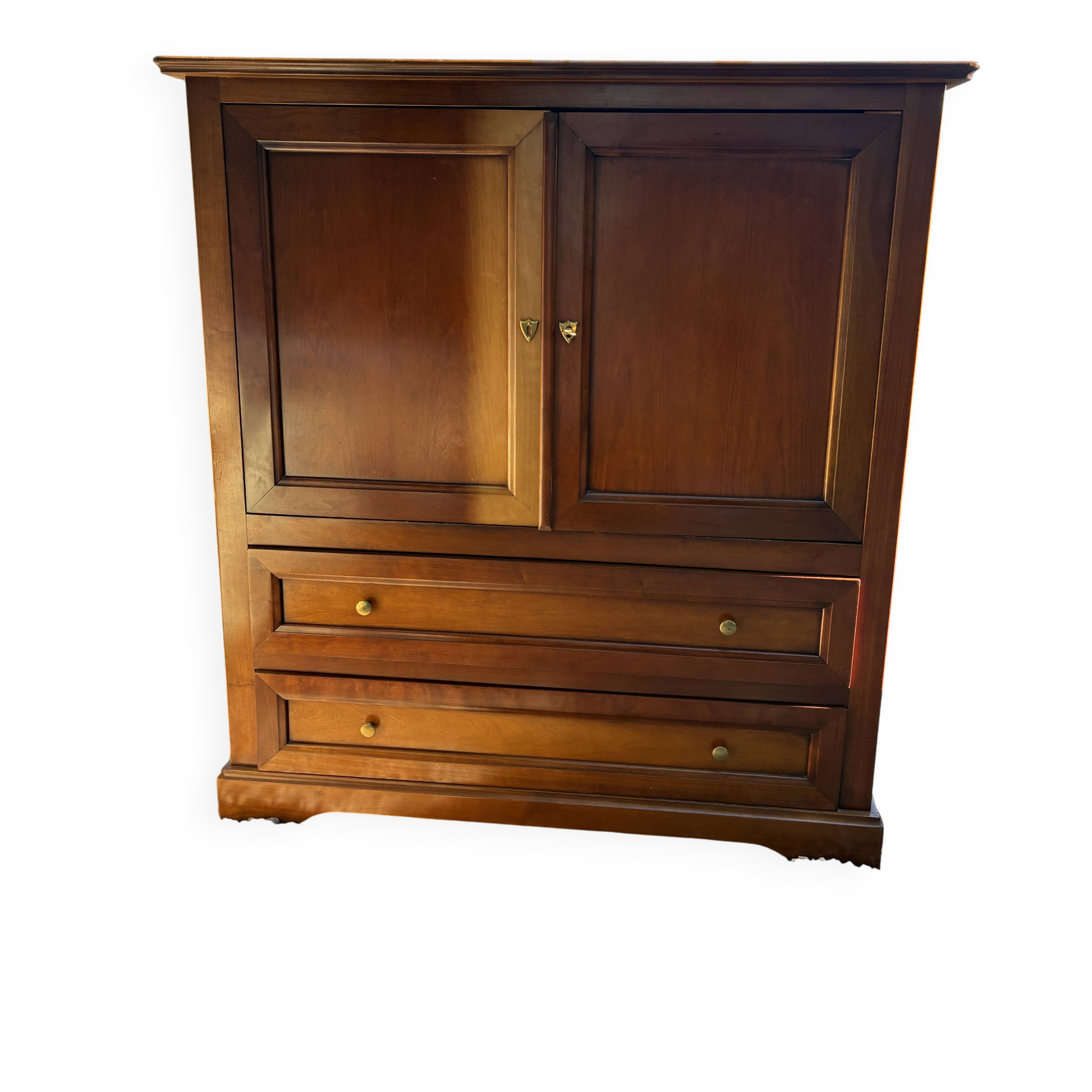 Wooden TV cabinet with drawers