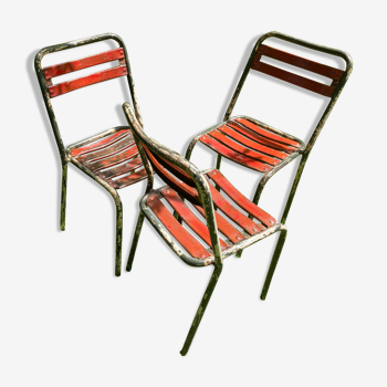 Set of 3 Tolix T2 chairs