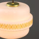 Mid-century Glass & Brass Pendant Lamp