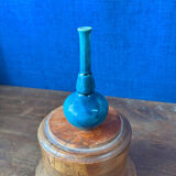 Small glazed terracotta soliflore vase. Mid 20th century.