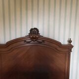 Carved oak double bed