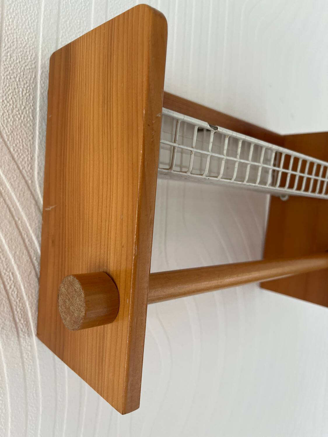 Vintage spice rack and kitchen towel