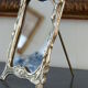 Table mirror Art Nouveau style in solid bronze 20x26cm