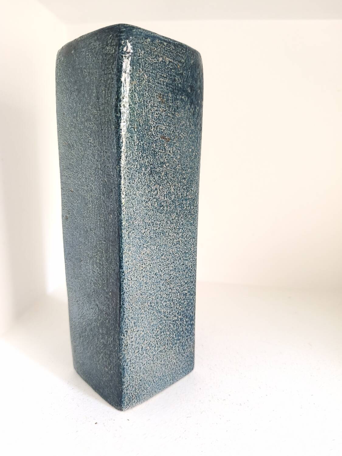 Square ceramic artisan vase