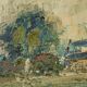 Paysage néerlandais huile sur toile 1940