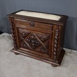 Landing Linen Chest in Solid Beech and Walnut, Louis XIII Style – Late 19th Century